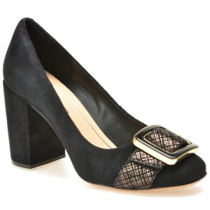 Pantofi CLARKS negri, 6127456, din piele intoarsa