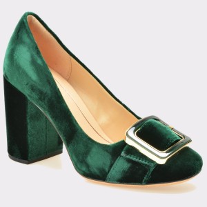 Pantofi CLARKS verzi, 6127459, din catifea