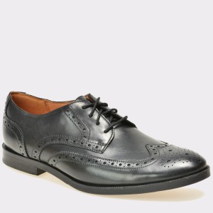 Pantofi CLARKS negri, 6124607, din piele naturala