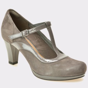 Pantofi CLARKS gri, 6129435, din piele intoarsa