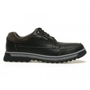 Pantofi Clarks Ripway Path Gtx negri, din piele naturala