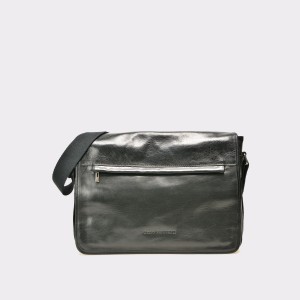 Servieta neagra, Bb30, din piele naturala