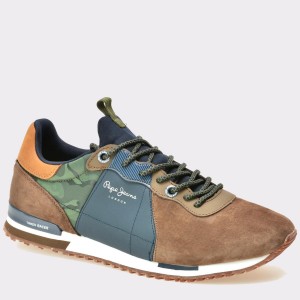Pantofi PEPE JEANS maro, Ms30377, din material textil