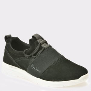 Pantofi PEPE JEANS negri, Ms30368, din piele intoarsa
