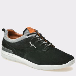 Pantofi PEPE JEANS negri, Ms30389, din piele intoarsa