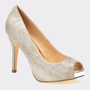 Pantofi MENBUR argintii, 7151, din material textil