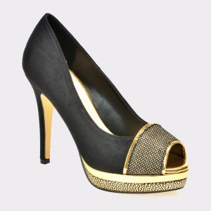 Pantofi MENBUR negri, 7760, din material textil