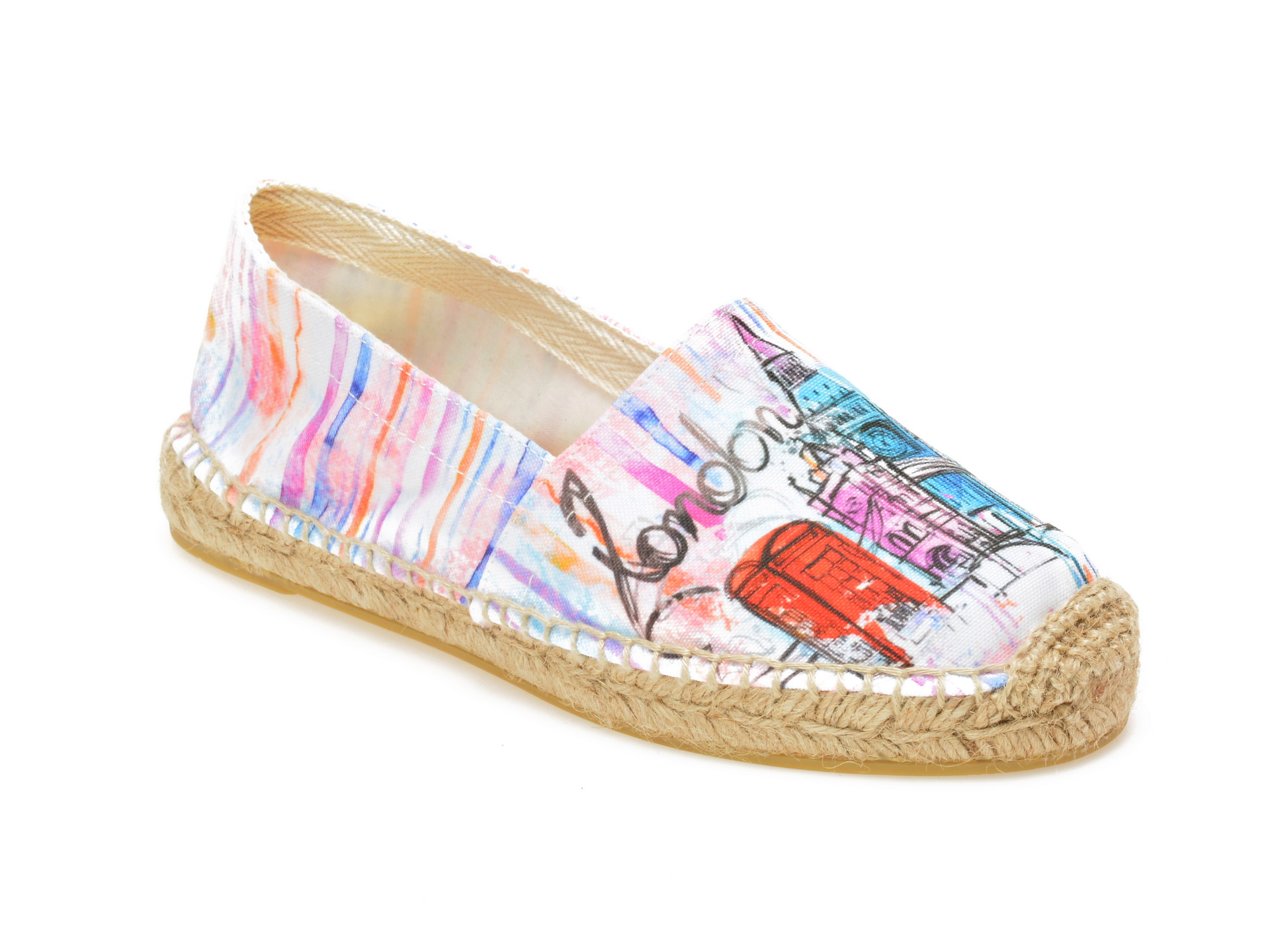 Espadrile BEREVERE multicolore din material textil