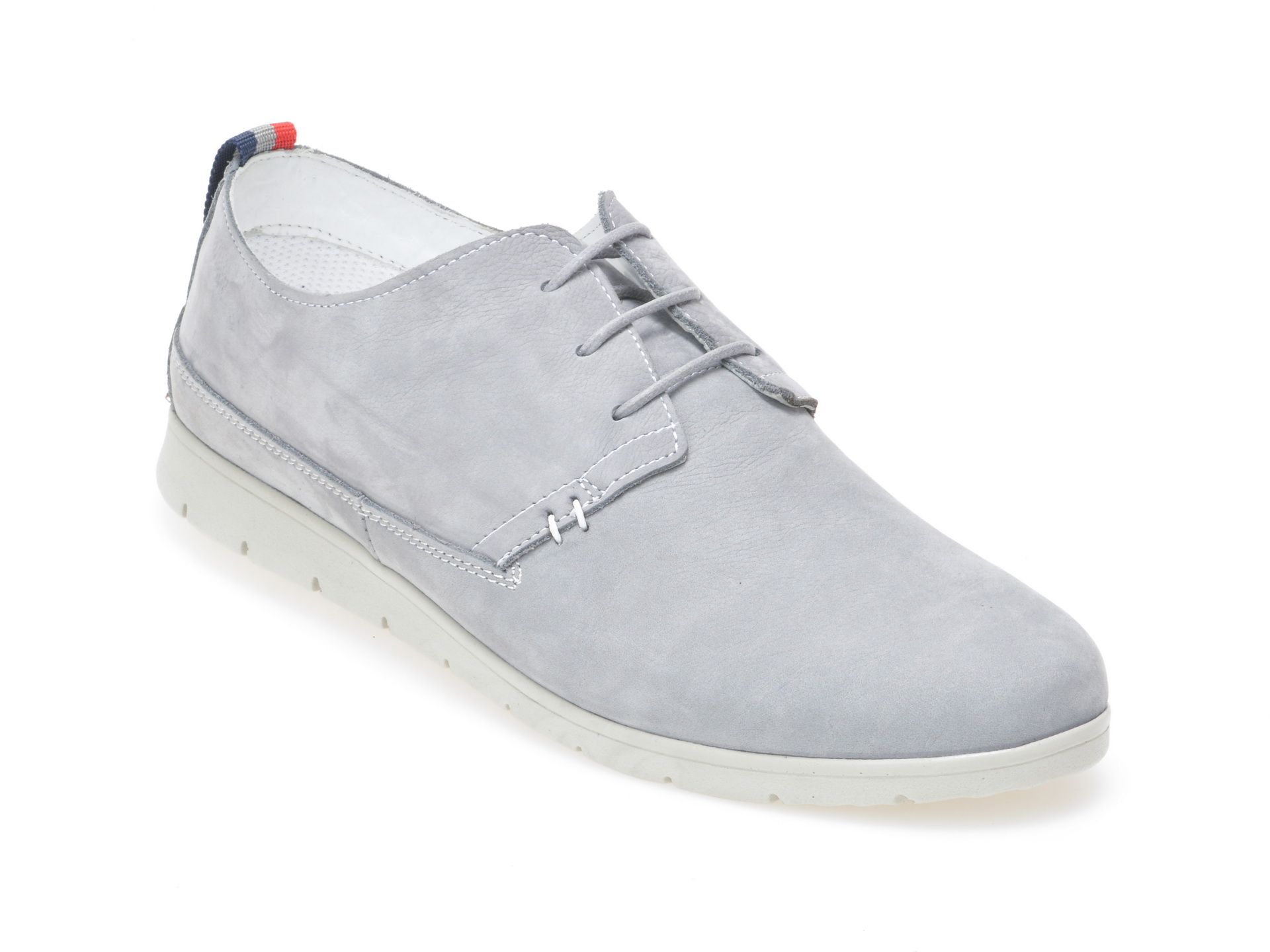 Pantofi OTTER gri, M3813, din nabuc