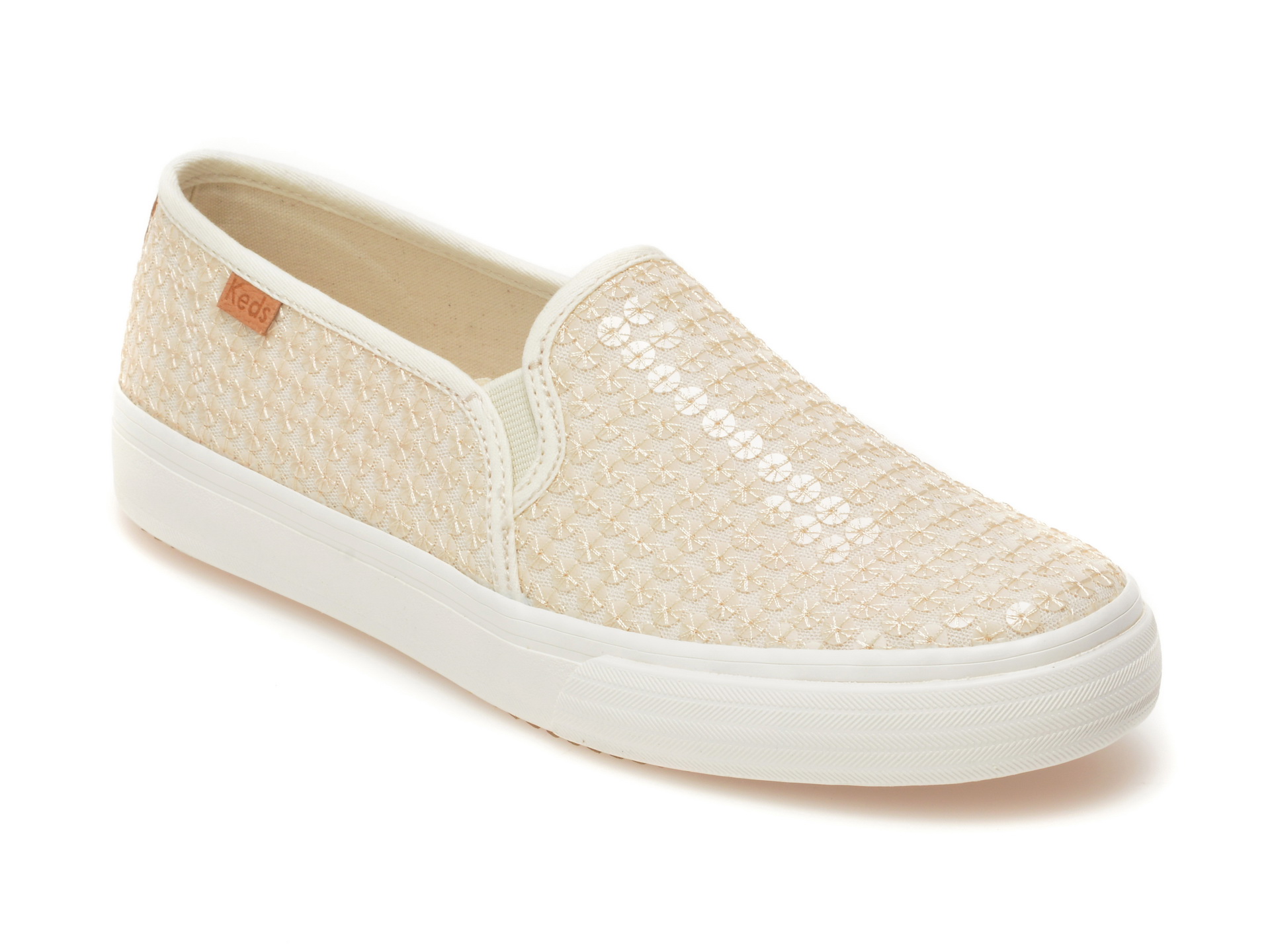 Espadrile KEDS, nude, din material textil