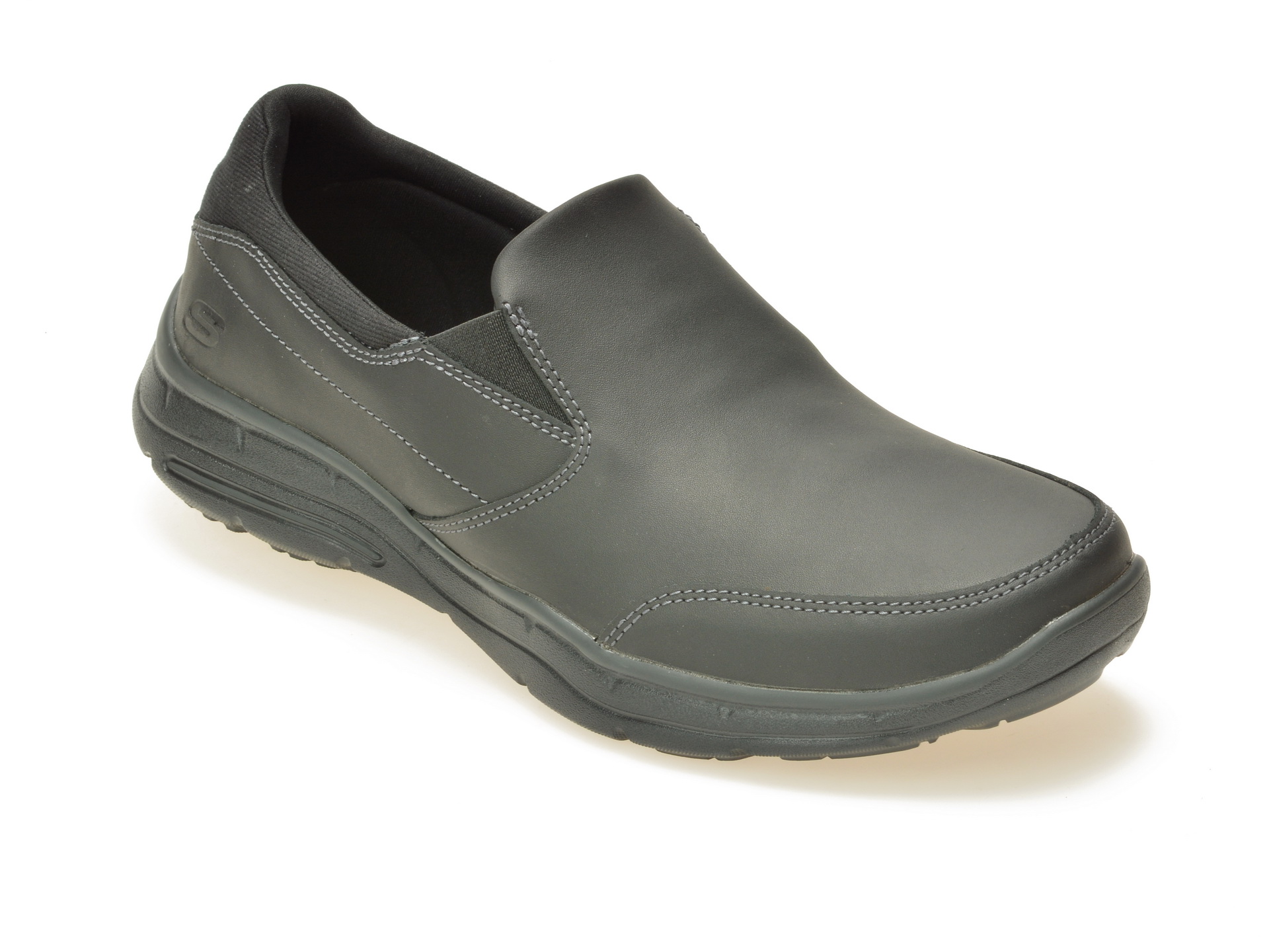 Pantofi SKECHERS negri, 64589, din piele naturala