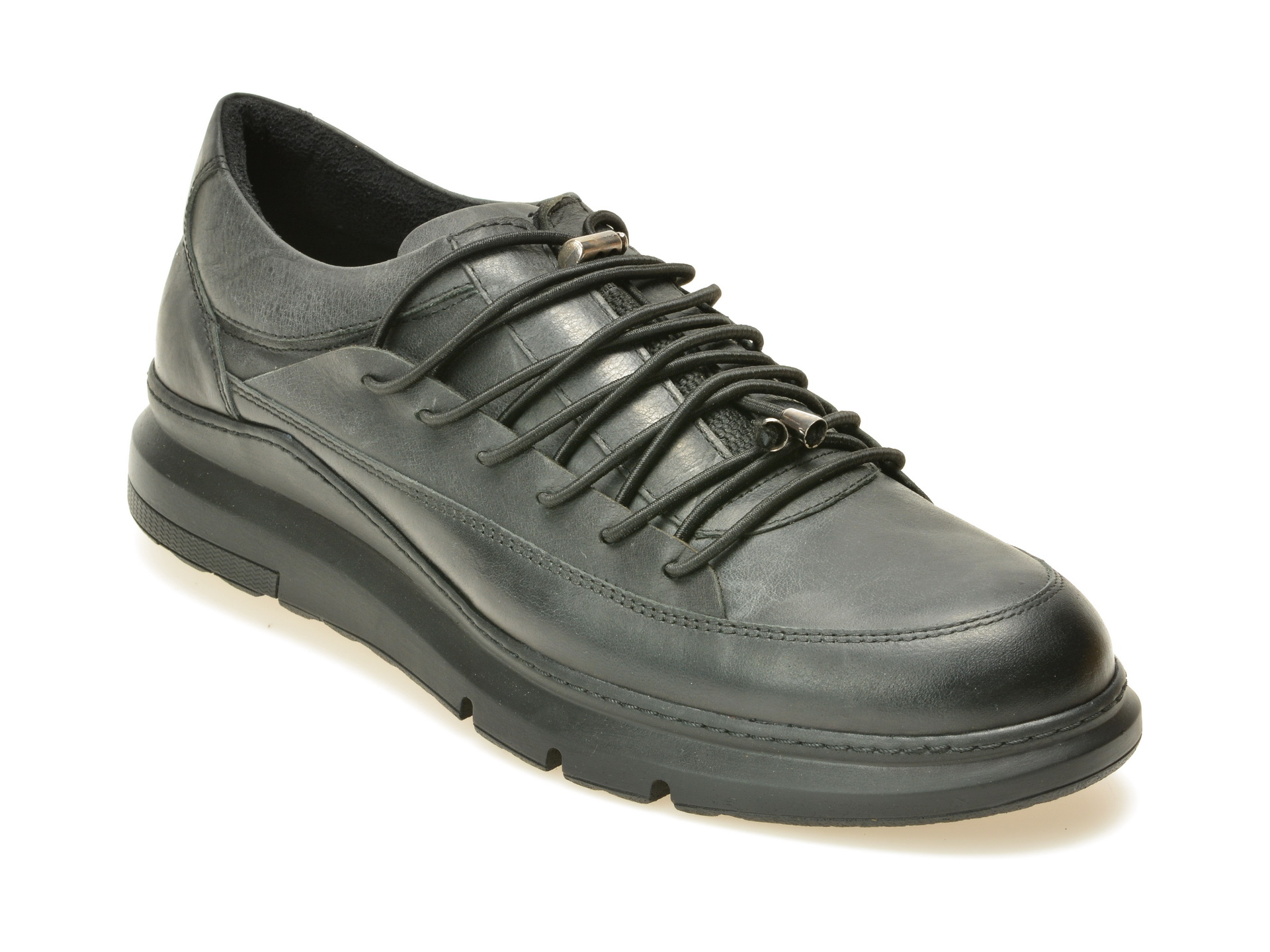 Pantofi OTTER negri, 10176, din piele naturala