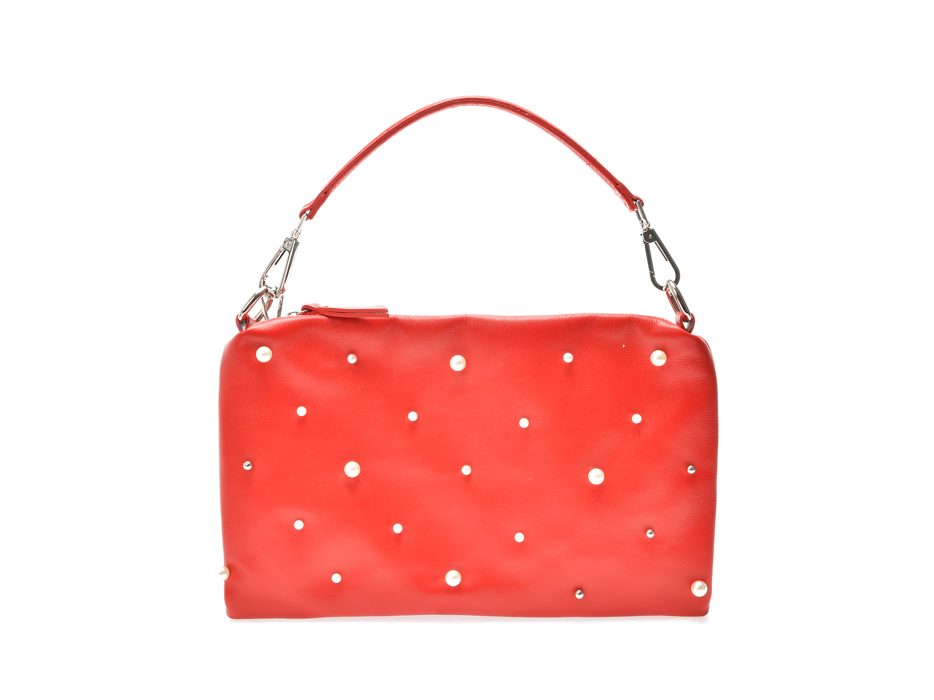 Poseta plic PINTO FASHION rosie, Aa358, din piele naturala