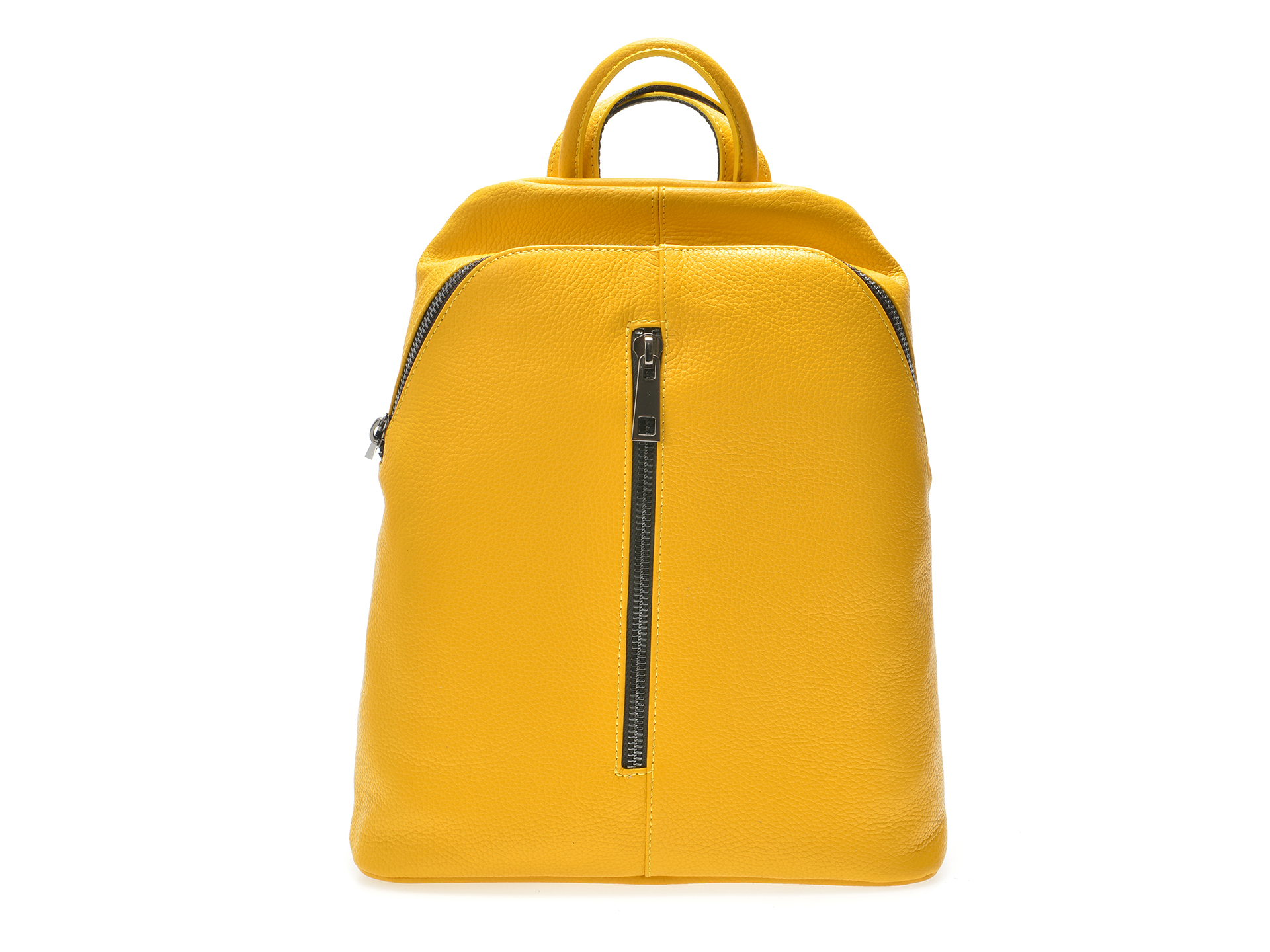 Rucsac PINTO FASHION galben, Aa354, din piele naturala