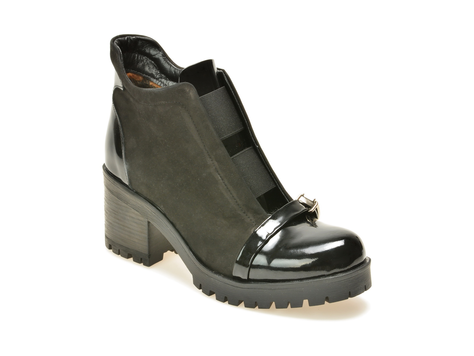 Ghete FLAVIA PASSINI negre, Cb7000, din nabuc