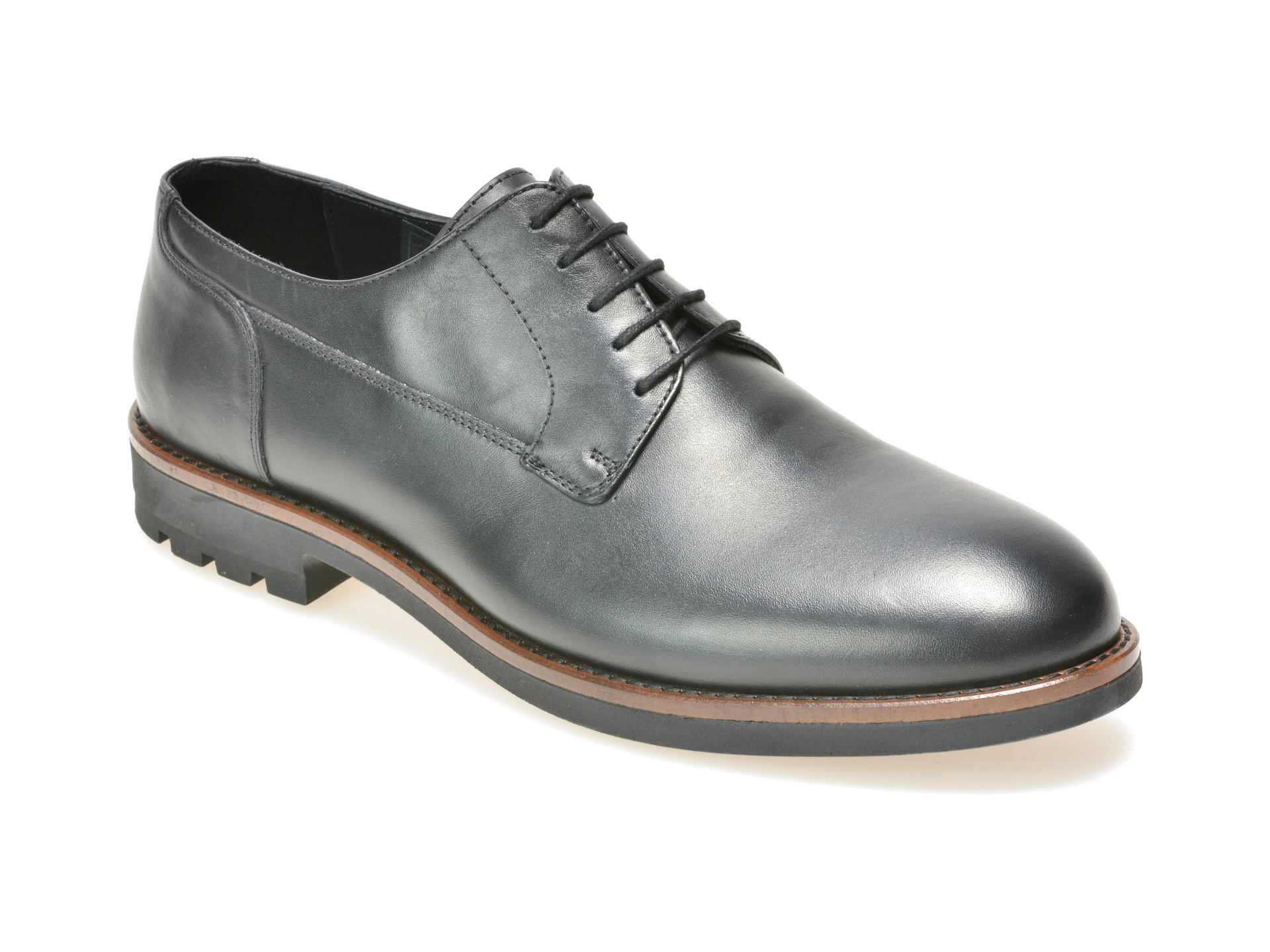 Pantofi OTTER negri , 75473, din piele naturala