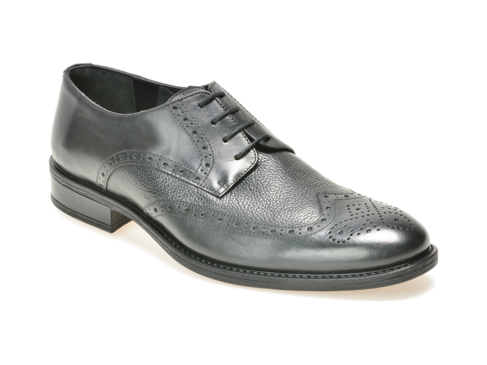 Pantofi OTTER negri, 775, din piele naturala