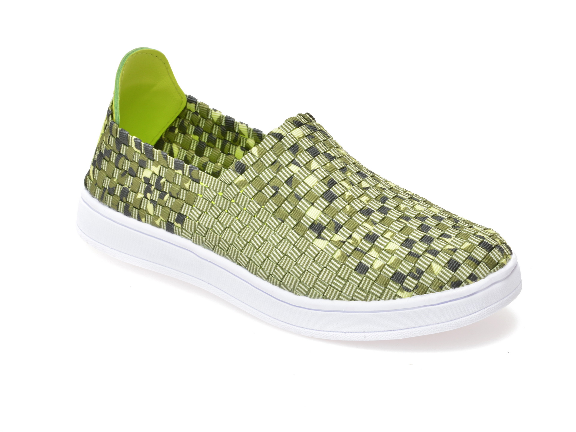Pantofi verzi, Jo80712, din material textil elastic