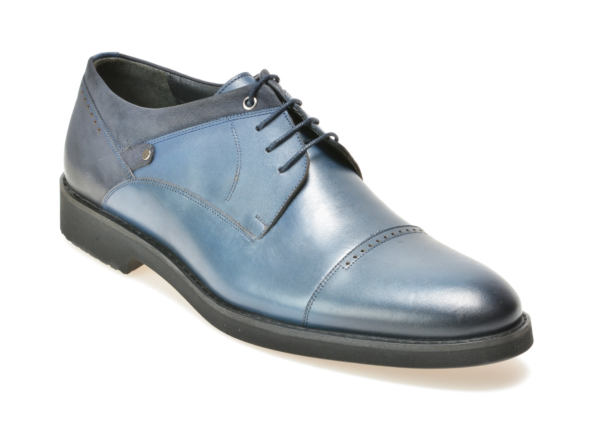 Pantofi OTTER bleumarin, 1116, din piele naturala